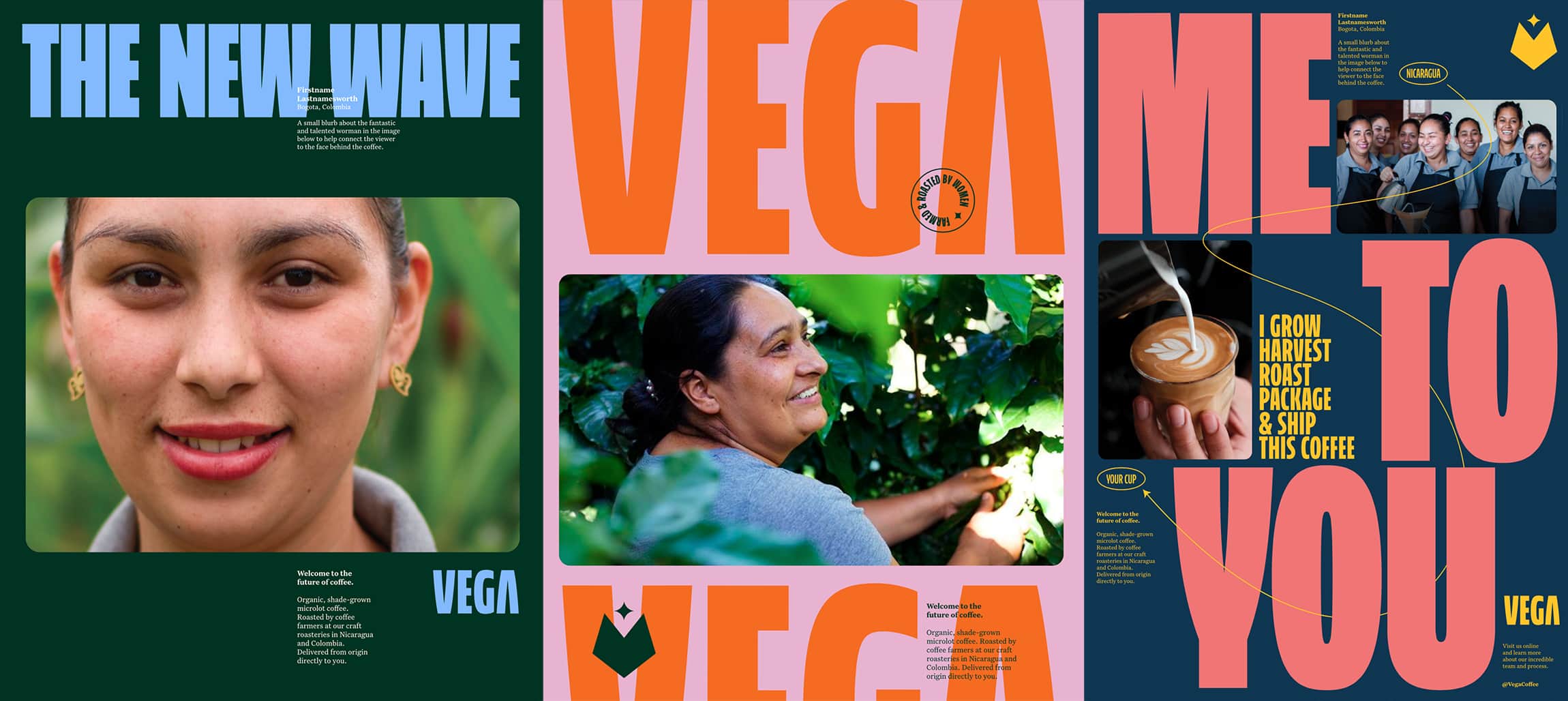 Vega Coffee collateral montage